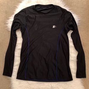 Black athletic long sleeve shirt
